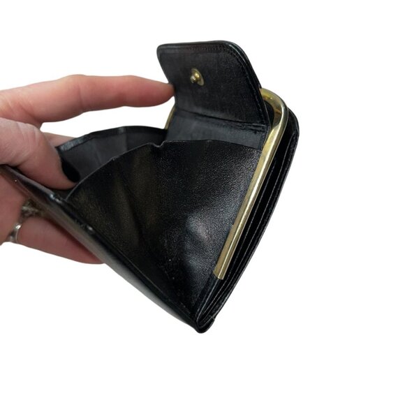 Gucci Italy Vintage 1960s  Black leather coin purse wallet SPECTACULAR red green - Picture 4 of 10